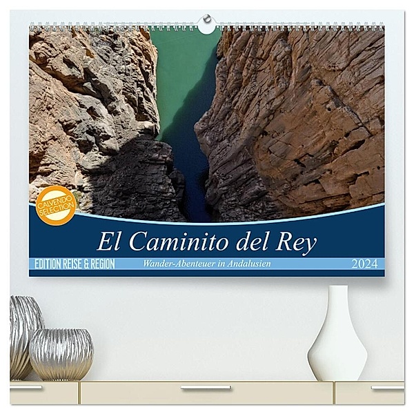 El Caminito del Rey (hochwertiger Premium Wandkalender 2024 DIN A2 quer), Kunstdruck in Hochglanz, Jorge Maga