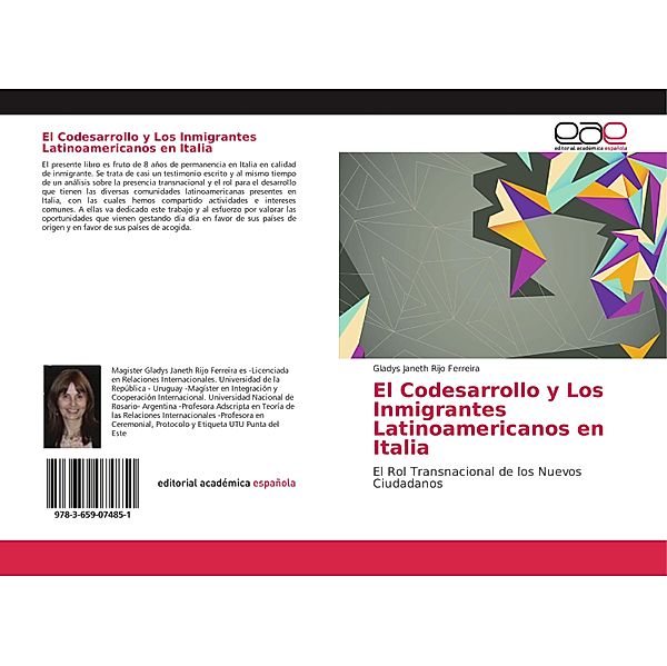 El Codesarrollo y Los Inmigrantes Latinoamericanos en Italia, Gladys Janeth Rijo Ferreira