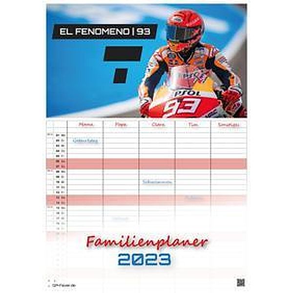 EL FENOMENO | 93 - Marquez - 2023 - Kalender | MotoGP DIN A3 - (Familienplaner)
