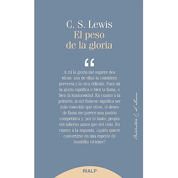 El peso de la gloria / Biblioteca C. S. Lewis Bd.11, Clive Staples Lewis