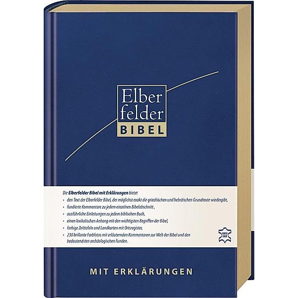 Elberfelder Bibel mit Erklärungen - Leder, Goldschnitt