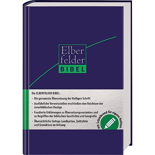 Elberfelder Bibel - mit Schreibrand, italienisches Kunstleder dunkelblau