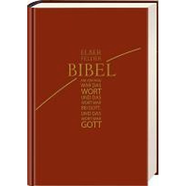 Elberfelder Bibel Taschenausgabe Kunstleder mit Kreuz, braun