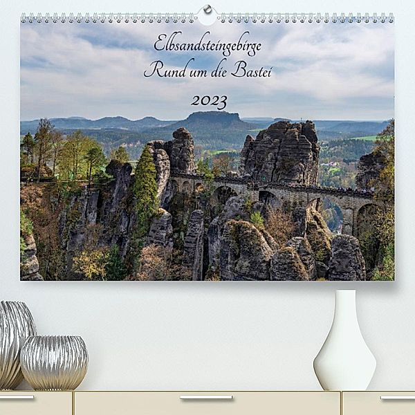 Elbsandsteingebirge - Rund um die Bastei (Premium, hochwertiger DIN A2 Wandkalender 2023, Kunstdruck in Hochglanz), Thorsten Wege / twfoto