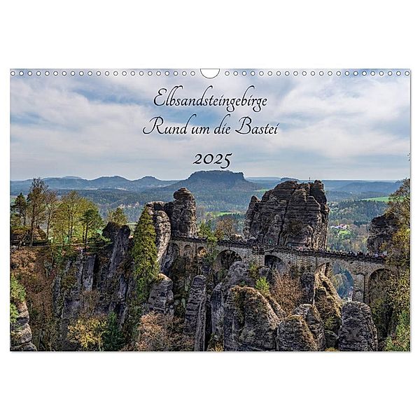 Elbsandsteingebirge - Rund um die Bastei (Wandkalender 2025 DIN A3 quer), CALVENDO Monatskalender, Calvendo, Thorsten Wege / twfoto