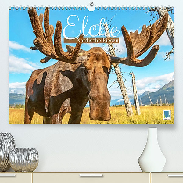 Elche: Nordische Riesen (Premium, hochwertiger DIN A2 Wandkalender 2023, Kunstdruck in Hochglanz), Calvendo