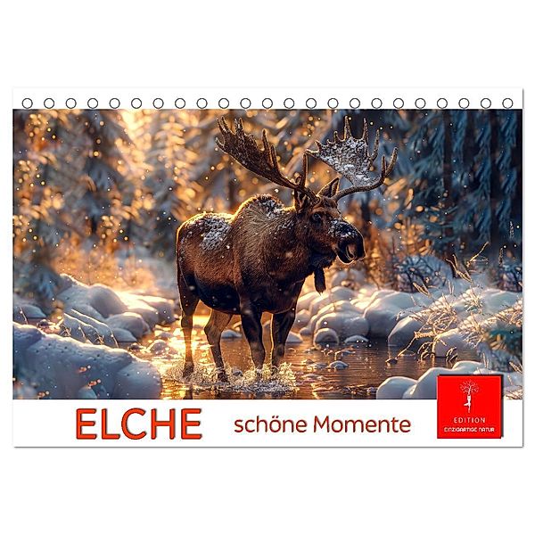 Elche - schöne Momente (Tischkalender 2025 DIN A5 quer), CALVENDO Monatskalender, Calvendo, Peter Roder