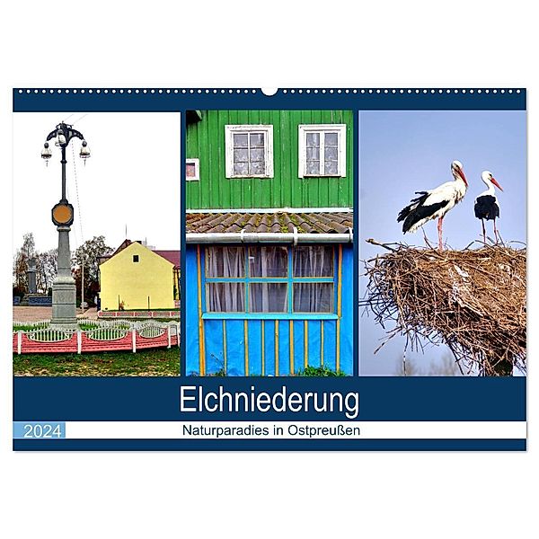 Elchniederung - Naturparadies in Ostpreussen (Wandkalender 2024 DIN A2 quer), CALVENDO Monatskalender, Henning von Löwis of Menar