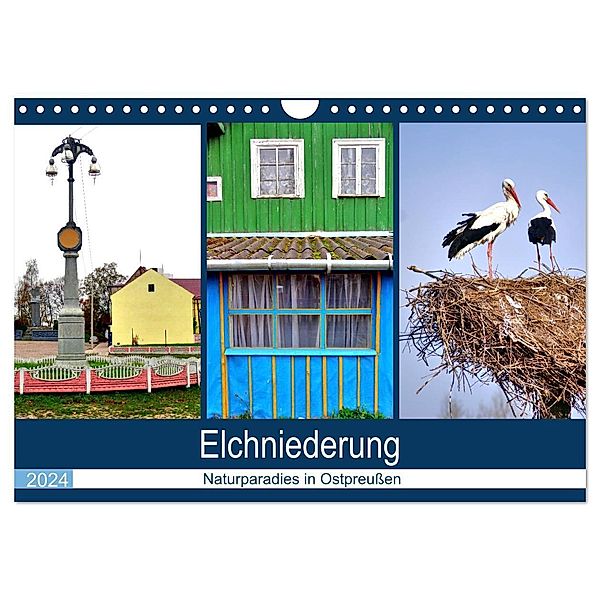 Elchniederung - Naturparadies in Ostpreußen (Wandkalender 2024 DIN A4 quer), CALVENDO Monatskalender, Henning von Löwis of Menar