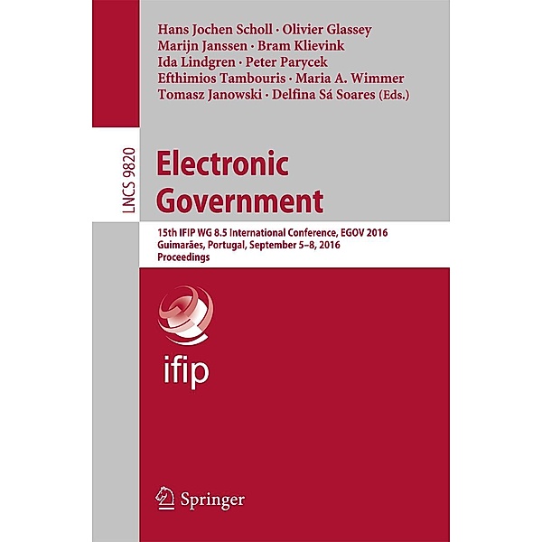 Electronic Government / Lecture Notes in Computer Science Bd.9820