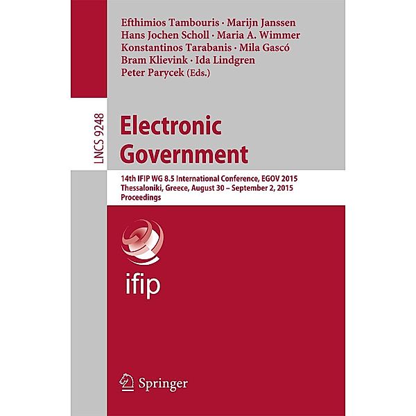 Electronic Government / Lecture Notes in Computer Science Bd.9248