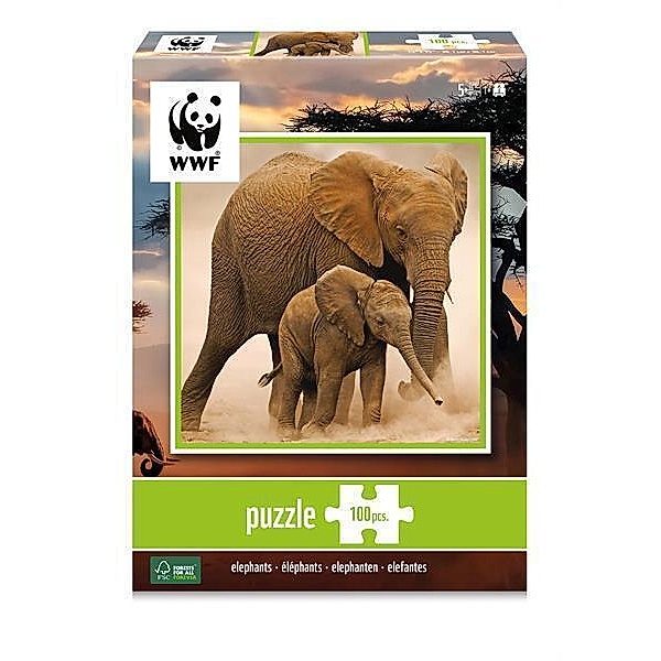 AMBASSADOR, Carletto Deutschland Elefanten 100 Teile (Puzzle)