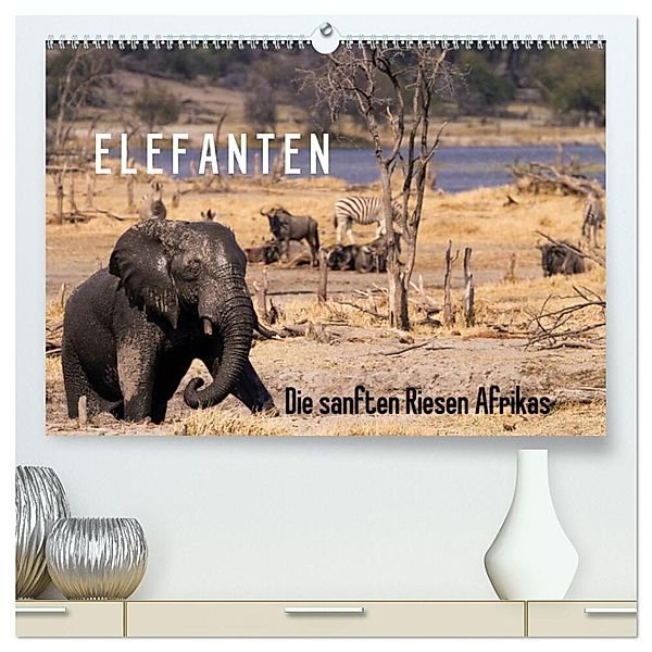 Elefanten - Die sanften Riesen Afrikas (hochwertiger Premium Wandkalender 2024 DIN A2 quer), Kunstdruck in Hochglanz, Markus Pavlowsky Photography