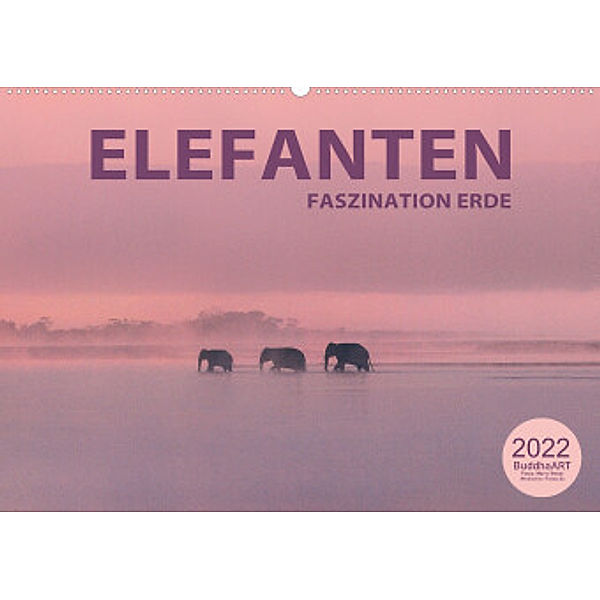 ELEFANTEN - Faszination Erde (Wandkalender 2022 DIN A2 quer), BuddhaART
