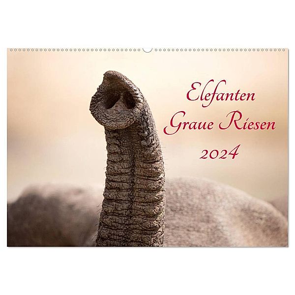 Elefanten - Graue Riesen (Wandkalender 2024 DIN A2 quer), CALVENDO Monatskalender, ©Kirsten und Holger Karius