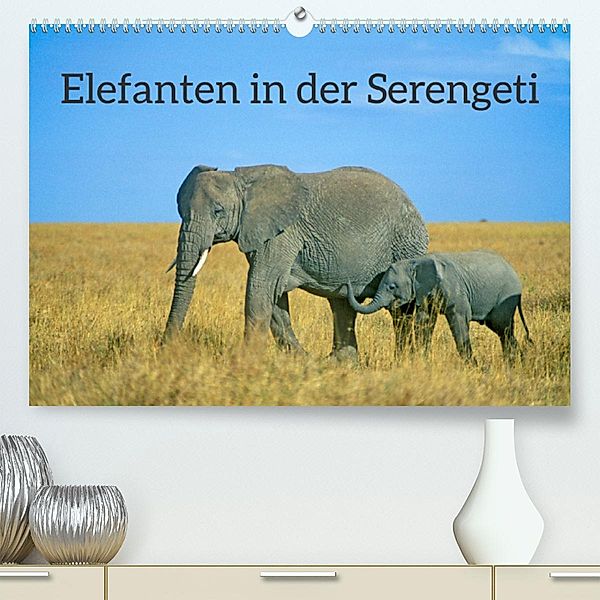 Elefanten in der Serengeti (Premium, hochwertiger DIN A2 Wandkalender 2023, Kunstdruck in Hochglanz), Siegfried Kuttig