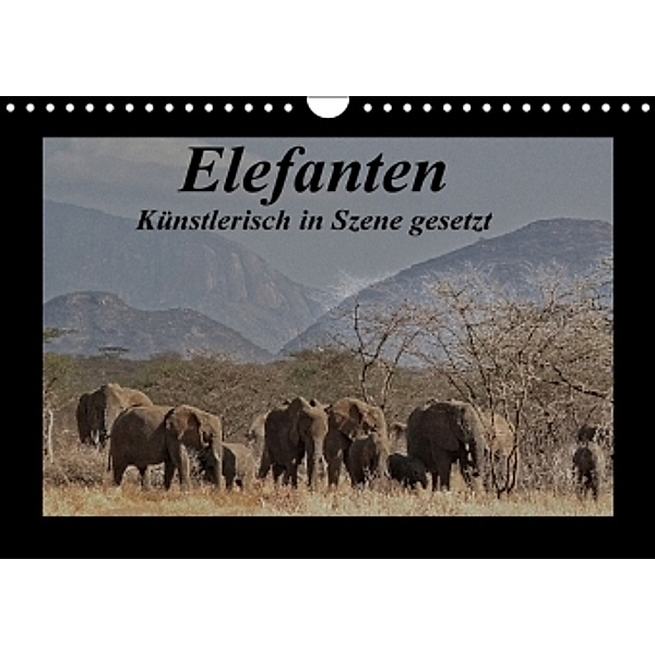 Elefanten - Künstlerisch in Szene gesetzt (Wandkalender 2016 DIN A4 quer), Susan Michel