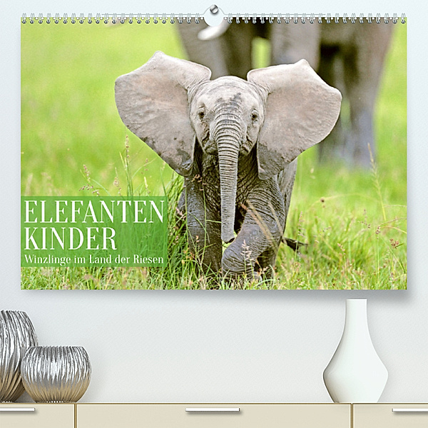 Elefantenkinder: Winzlinge im Land der Riesen (Premium, hochwertiger DIN A2 Wandkalender 2023, Kunstdruck in Hochglanz), Calvendo
