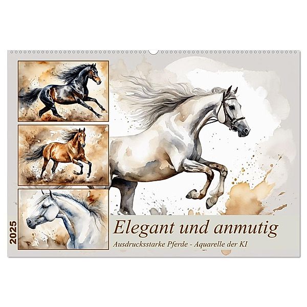 Elegant und anmutig (Wandkalender 2025 DIN A2 quer), CALVENDO Monatskalender, Calvendo, Claudia Kleemann