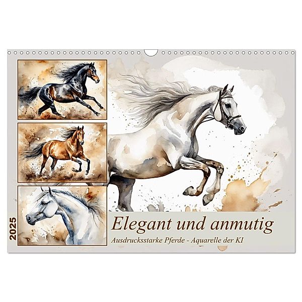 Elegant und anmutig (Wandkalender 2025 DIN A3 quer), CALVENDO Monatskalender, Calvendo, Claudia Kleemann