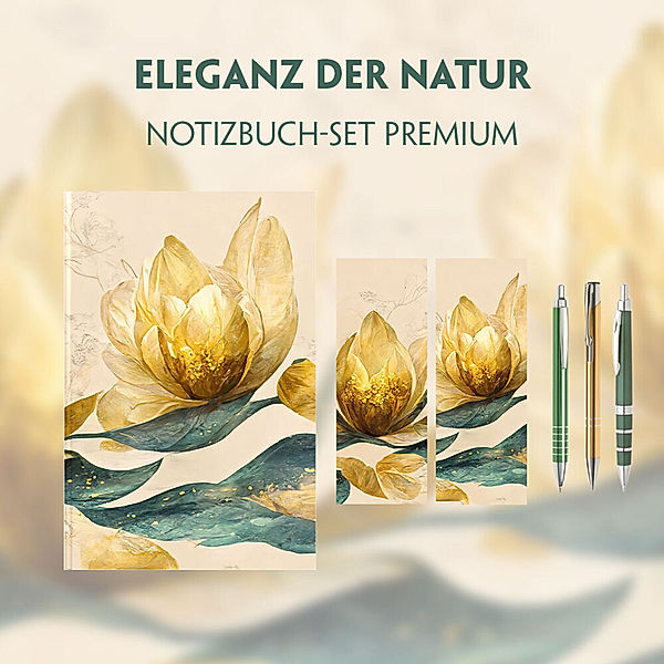 Eleganz der Natur Schreibset Premium im majestätischen Blütentraum-Design