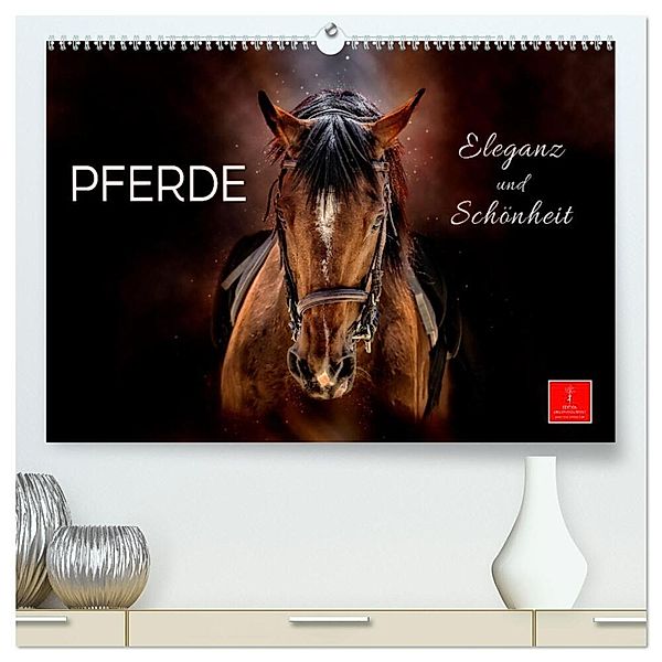 Eleganz und Schönheit - Pferde (hochwertiger Premium Wandkalender 2025 DIN A2 quer), Kunstdruck in Hochglanz, Calvendo, Peter Roder