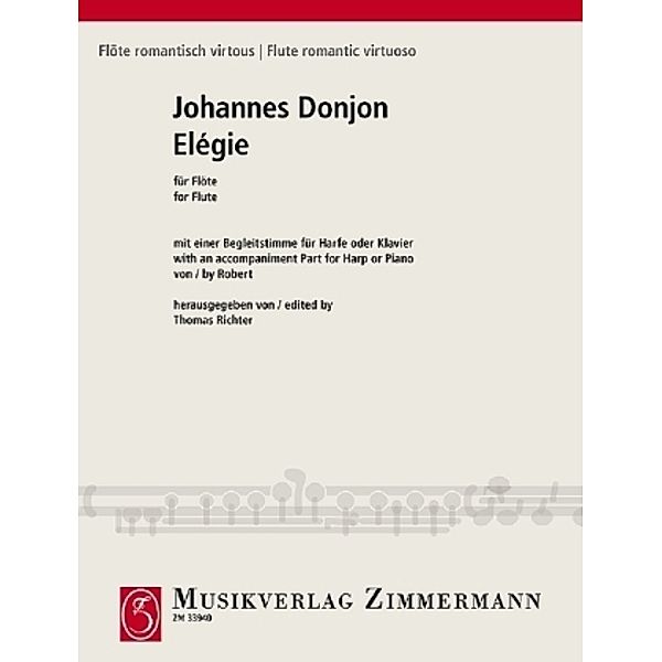 Elégie, Flöte und Harfe (Klavier), Johannes Donjon