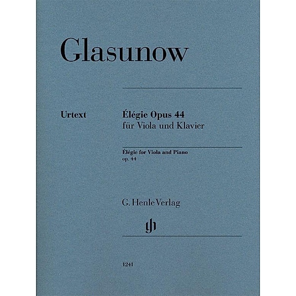 Élégie op 44 für Viola und Klavier, Alexander Glasunow