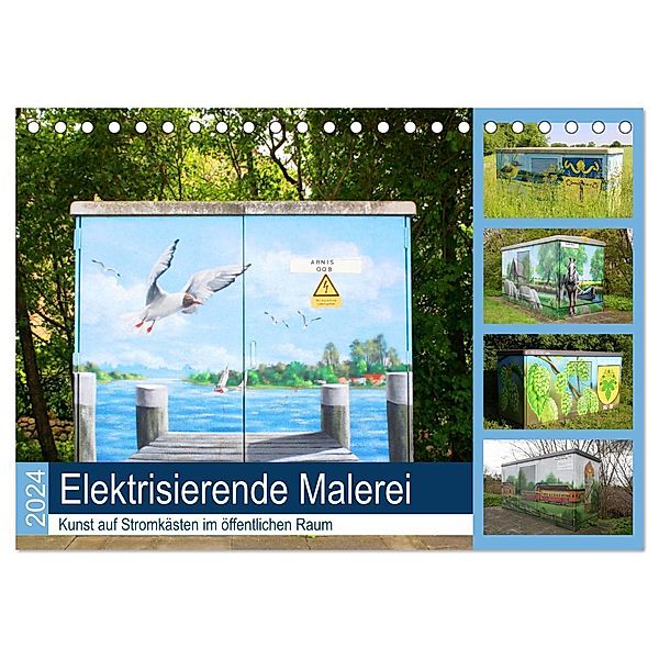 Elektrisierende Malerei 2024. Kunst auf Stromkästen im öffentlichen Raum (Tischkalender 2024 DIN A5 quer), CALVENDO Monatskalender, Steffani Lehmann