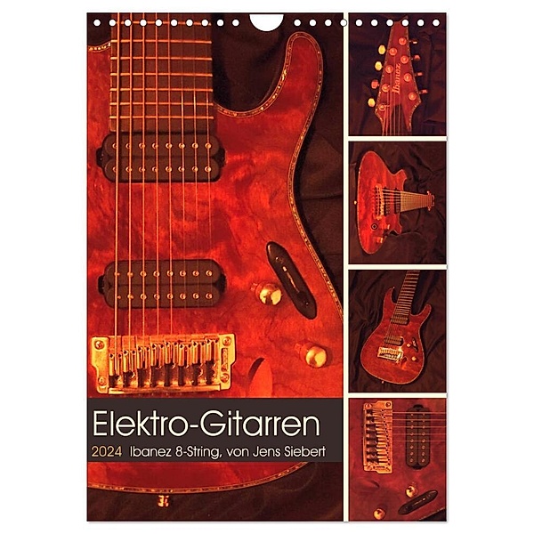 Elektro-Gitarren (Wandkalender 2024 DIN A4 hoch), CALVENDO Monatskalender, Jens Siebert
