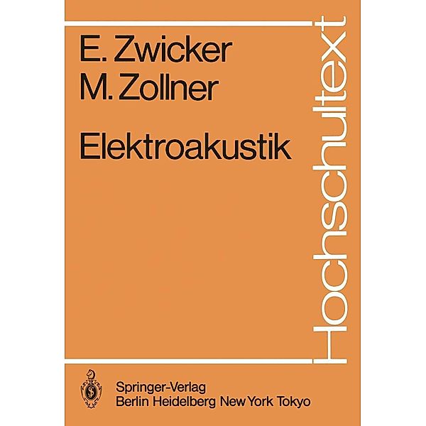 Elektroakustik / Hochschultext, E. Zwicker, M. Zollner