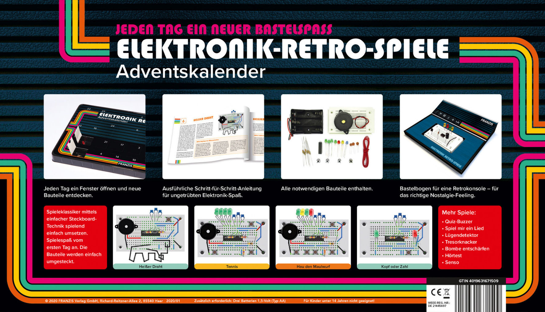 Elektronik Retro-Spiele Adventskalender 2021 | Weltbild.ch