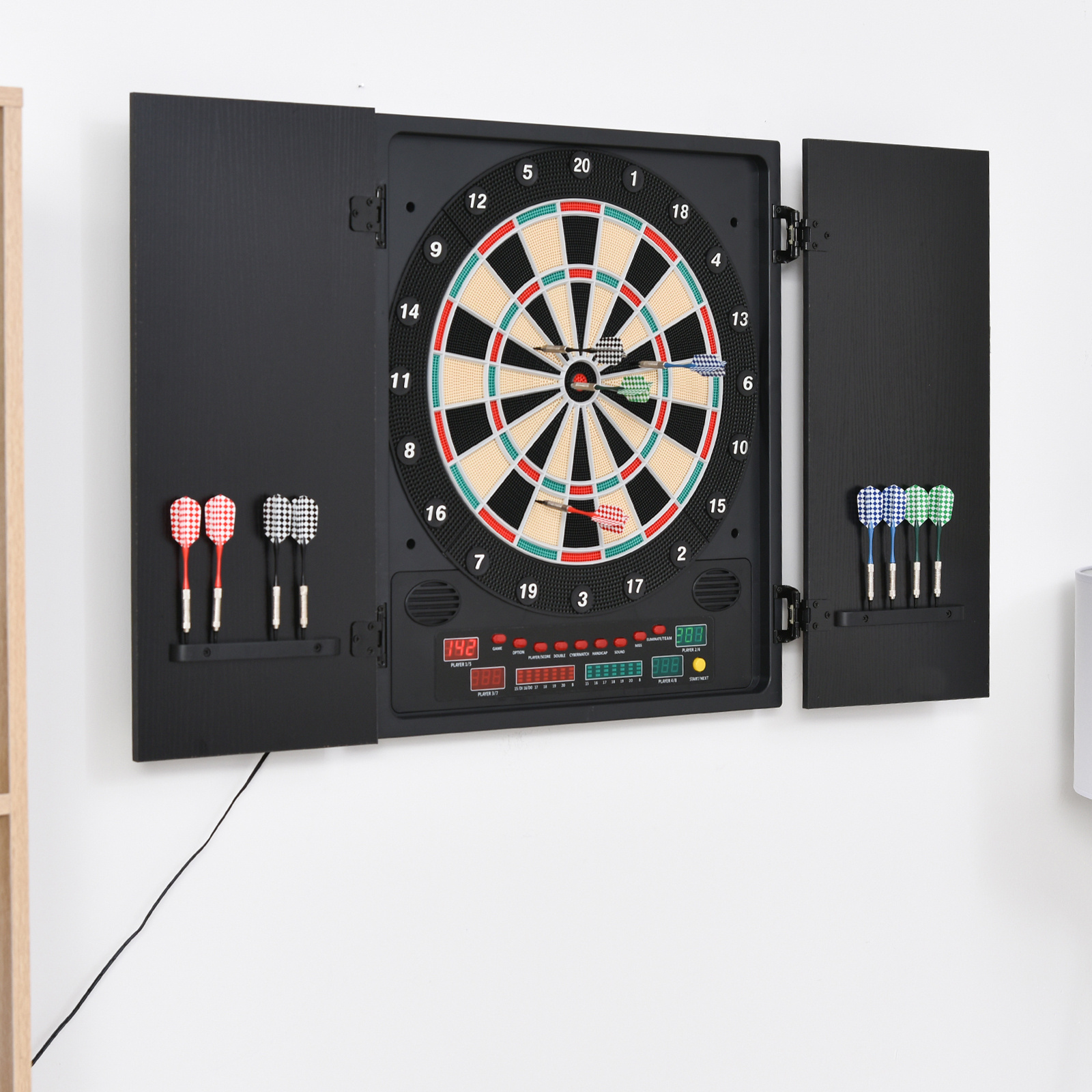 Elektronische Dartscheibe Dartboard Dartspiel Bar Profi LED-Anzeigen Geschenk 