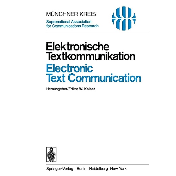 Elektronische Textkommunikation / Electronic Text Communication / Telecommunications Bd.2