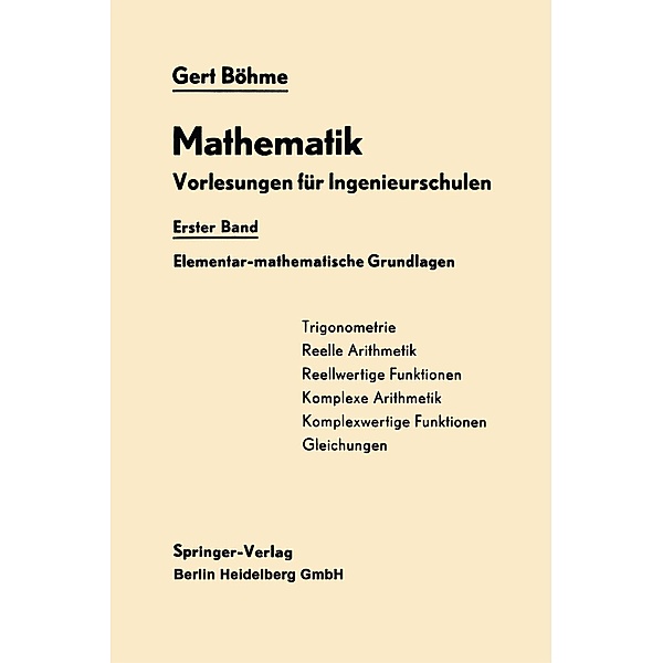 Elementar-mathematische Grundlagen, Gert Böhme
