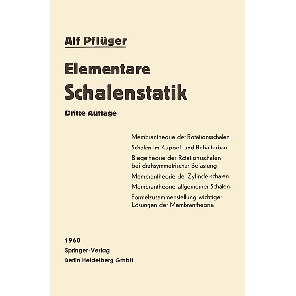 Elementare Schalenstatik, Alf Pflüger