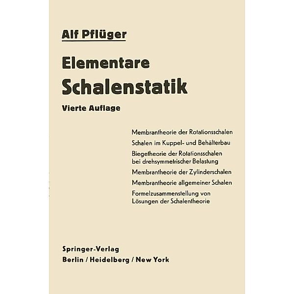 Elementare Schalenstatik, A. Pflüger