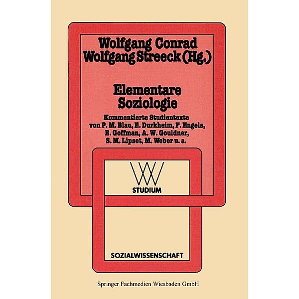 Elementare Soziologie / wv studium Bd.97, Wolfgang Conrad, Wolfgang Streeck