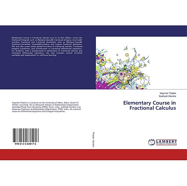 Elementary Course in Fractional Calculus, Hayman Thabet, Subhash Kendre