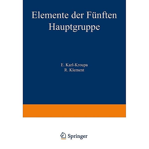 Elemente der Fünften Hauptgruppe / Handbuch der analytischen Chemie Handbook of Analytical Chemistry Bd.3 / 5 / 5a / 5a g