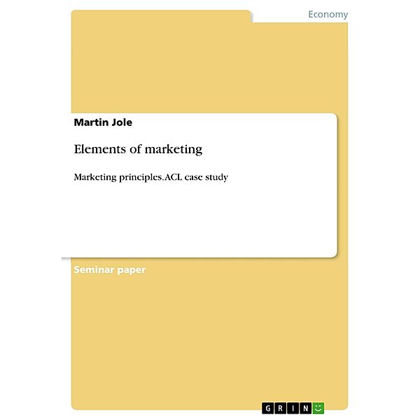Elements of marketing, Martin Jole