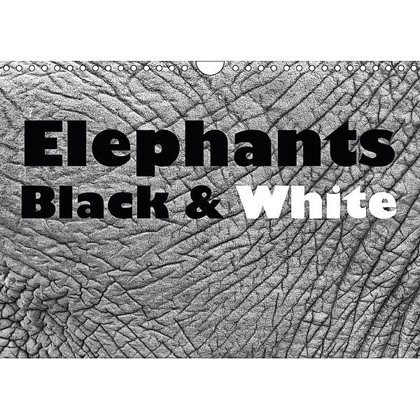 Elephants Black & White (Wall Calendar 2017 DIN A4 Landscape), Angelika Stern