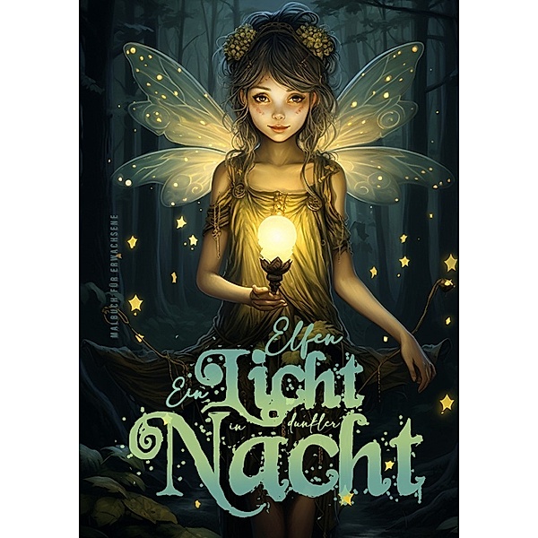 Elfen Malbuch für Erwachsene - Ein Licht in dunkler Nacht, Monsoon Publishing, Musterstück Grafik