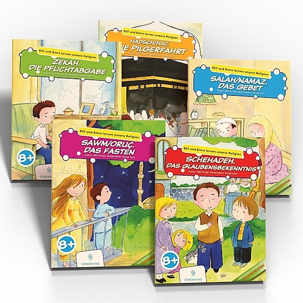Elif und Emre lernen unsere Religion 5 Bücher Set, 5 Teile, Elif Arslan