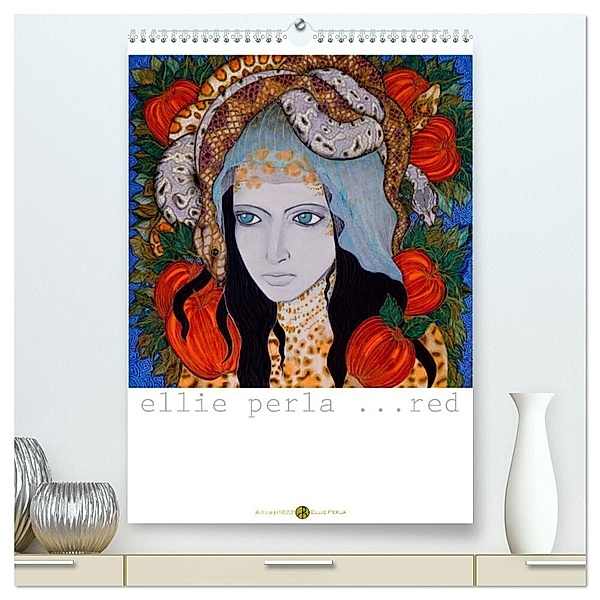 ELLIE PERLA ... RED (hochwertiger Premium Wandkalender 2024 DIN A2 hoch), Kunstdruck in Hochglanz, Calvendo