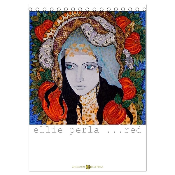 ELLIE PERLA ... RED (Tischkalender 2024 DIN A5 hoch), CALVENDO Monatskalender, Calvendo