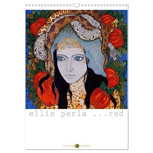 ELLIE PERLA ... RED (Wandkalender 2024 DIN A3 hoch), CALVENDO Monatskalender, Calvendo