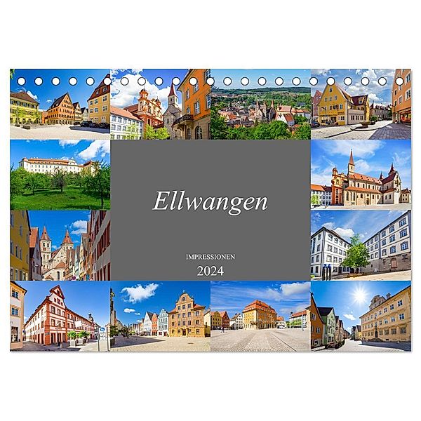 Ellwangen Impressionen (Tischkalender 2024 DIN A5 quer), CALVENDO Monatskalender, Dirk Meutzner