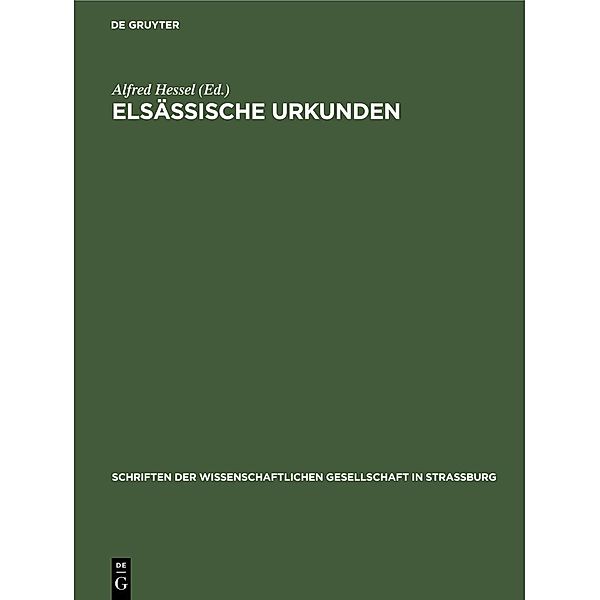 Elsässische Urkunden