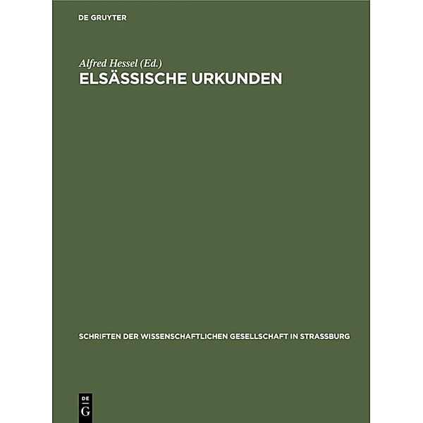 Elsässische Urkunden